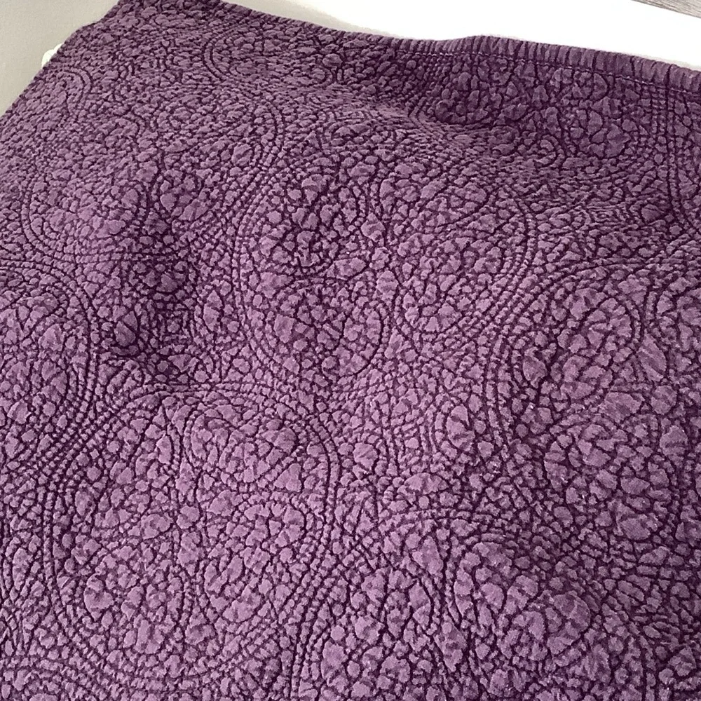 Restoration Hardware Quilted Pillow Sham Pair in Deep Purple